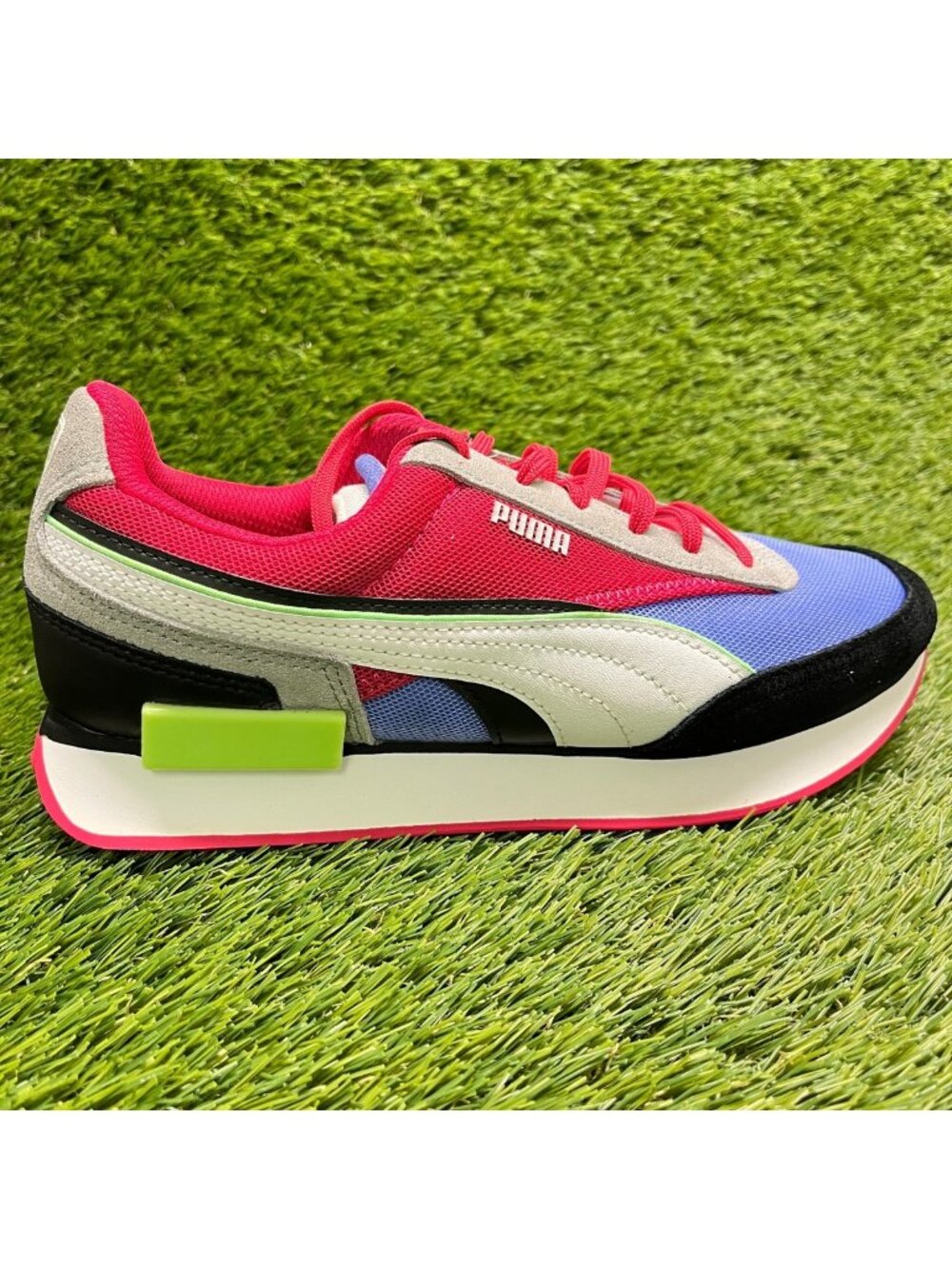 Puma Future Rider Womens Size 9 Red Blue White Athletic Running Shoes Sneakers